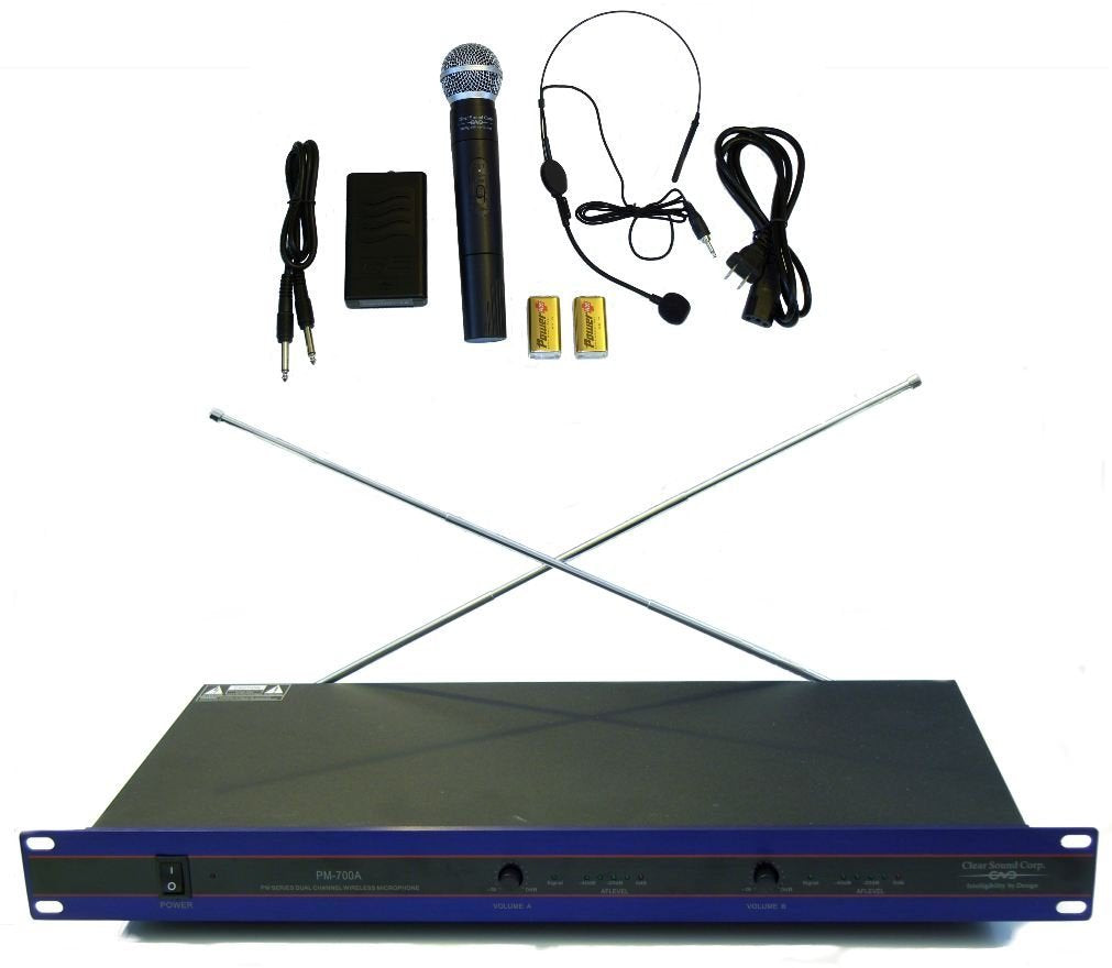 VHF Wireless Microphone System with one Handheld and Neck Microphone