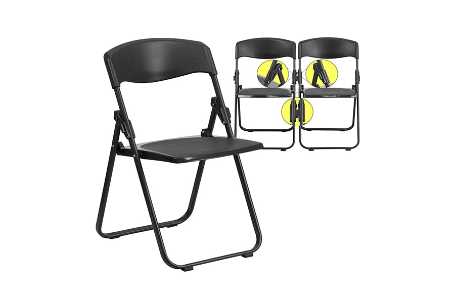 HERCULES Series Heavy Duty Black Plastic Chair