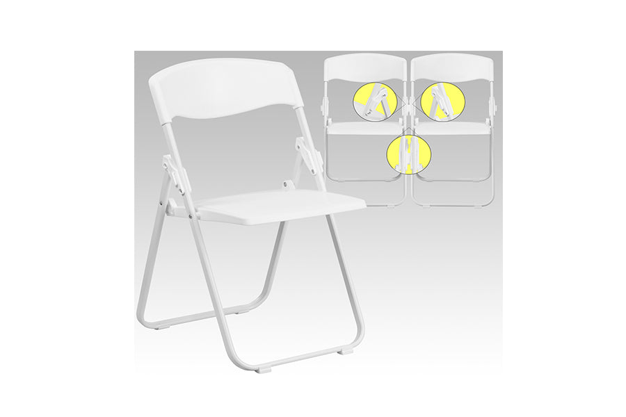 HERCULES Series Heavy Duty White Plastic Chair