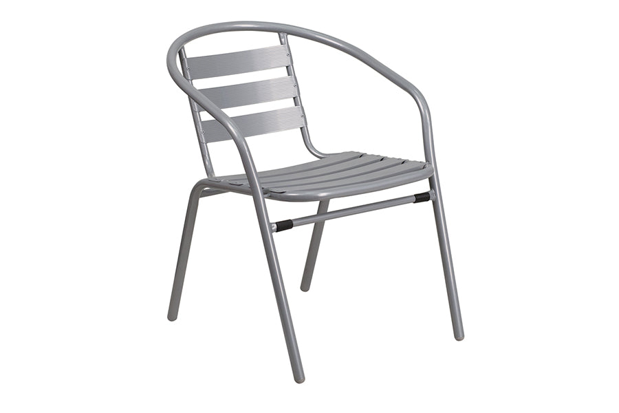 Silver Metal Restaurant Chair