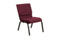 HERCULES Series 18.5''W Burgundy Patterned Fabric Chair