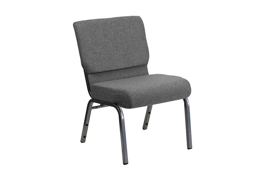 HERCULES Series 21'' Extra Wide Gray Fabric Chair