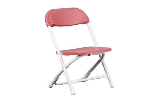 Kids Burgundy Plastic Folding Chair